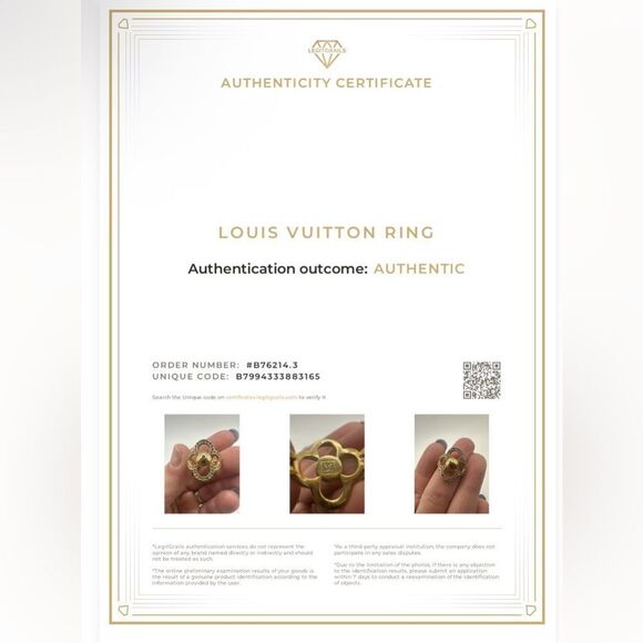 Authentic Louis Vuitton Berg Flower Power Ring with dust bag! - Picture 14 of 14